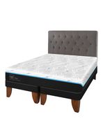 Cama Europea Green Infinity 2 Plazas Base Dividida + Respaldo Kavery