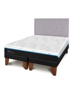 Cama Europea Green Infinity King + Respaldo Ganges