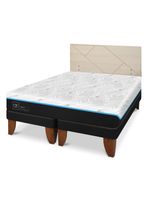 Cama Europea Green Infinity King + Respaldo Villarrica Alpino