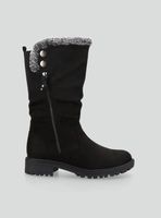 Bota Larga Efecto Pelo Mujer