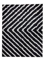 Alfombra Shaggy Guiza 150x200 cm Negro