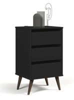 Velador Wood 3 Cajones