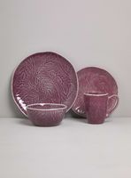 Set Vajilla 24 Piezas Sofía Cerámica Burdeo