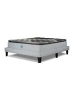 Cama Lownes Sunset 2 Plazas + Respaldo Tignes Plata