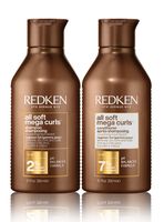 Set Nutrición Cabello Rizado Seco All Soft Mega Curls Shampoo Sin Sulfatos 300ml + Acondicionador 300ml Redken
