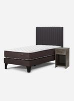 Cama Europea Ergo T New 1.5 Plazas + Set de Muebles Lucio Grafito