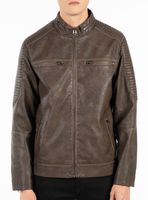 Chaqueta Cuero Ecológico Rider Dark Brown