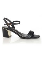 Sandalia Hebilla y Taco Cuadrado Mujer