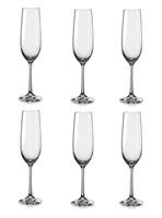 Set 6 Copas Cristal Espumante Viola