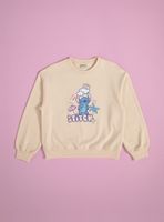 Polerón Cuello Redondo y Estampado Stitch