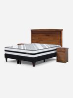 Cama Europea Driven 2 Plazas Base Dividida + Set de Muebles Veneto