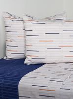 Sábanas 2 Plazas 144 Hilos Trazos Beige