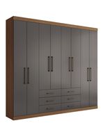 Clóset Master 8 Puertas 6 Cajones Jatoba/Grafito