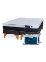Cama Europea Nexus 2 Plazas Box Base Dividida + 2 Almohadas Royal