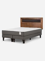 Cama Europea New Style 2 Plus King + Respaldo Ferrara