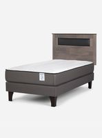 Cama Europea New Style 2 Plus 1 Plaza + Respaldo Ferrara