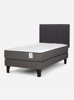 Cama Europea New Style 2 Plus 1 Plazas Respaldo Lucio