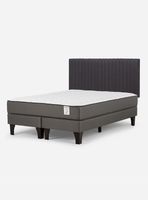 Cama Europea New Style 2 Plus 2 Plazas Base Dividida Respaldo Lucio