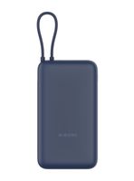 Batería Portátil 20000mAh 33W Cable Integrado Azul