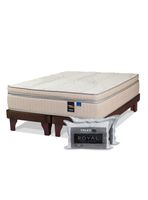 Cama Europea Maximo Cobre 2 Plazas Box Base Dividida + 2 Almohadas Royal