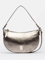 Cartera al Hombro Lua en Cuero Graneado Metalizado