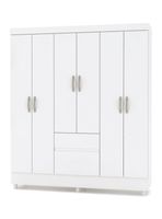 Clóset Ideal 6 Puertas 2 Cajones Blanco