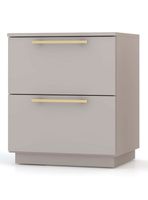 Velador Dubai 2 Cajones Gris