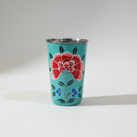 Tumbler Enlozado Pintado A Mano 400 ml