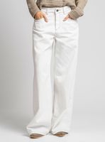 Jeans Wide Leg Tiro Alto Josefa Blanco
