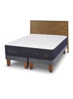 Cama Europea Grand Premium 2 Plazas Base Dividida + Respaldo Adria