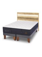 Cama Europea Grand Premium 2 Plazas Base Dividida + Respaldo Loira