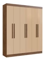 Clóset New York 6 Puertas 2 Cajones Castaño Beige