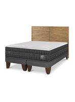 Cama Europea Lux 2 Plazas Base Dividida + Respaldo Rodano