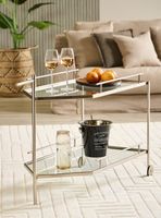 Carro Bar Aqua Plateado