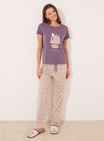 Pijama Manga Corta Algodón Print Snoopy