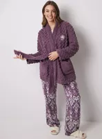 Bata Corta Borreguito Acolchado Mora