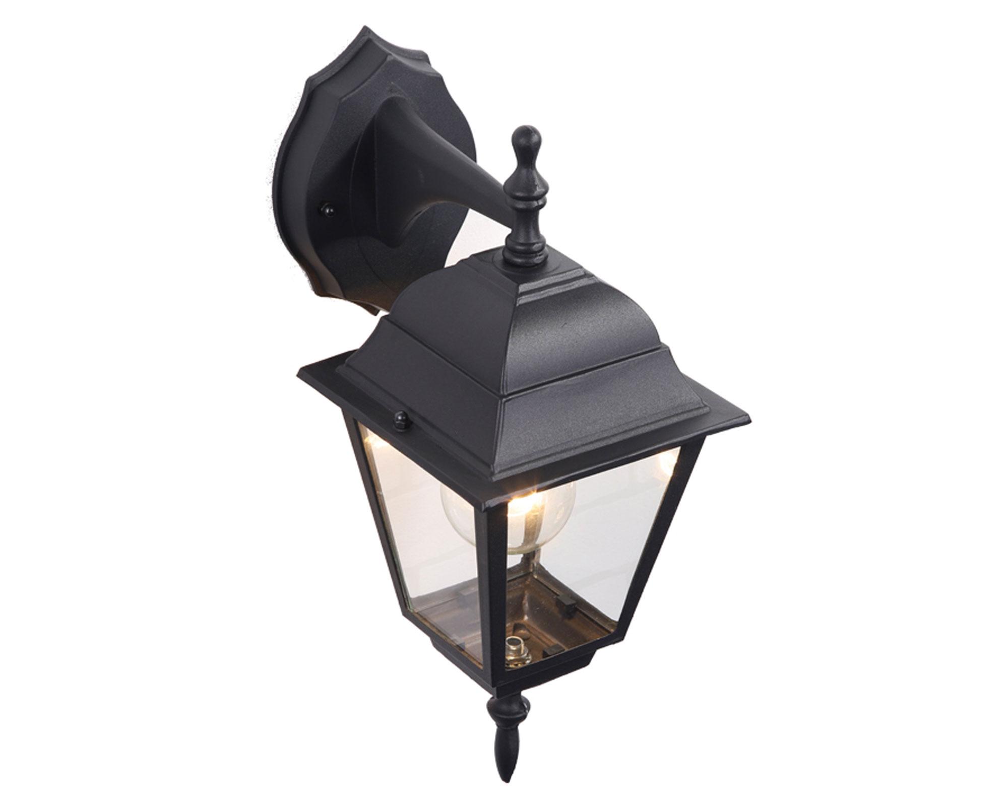 Farol pared 1L E27 negro 2 unidades Abitare-2