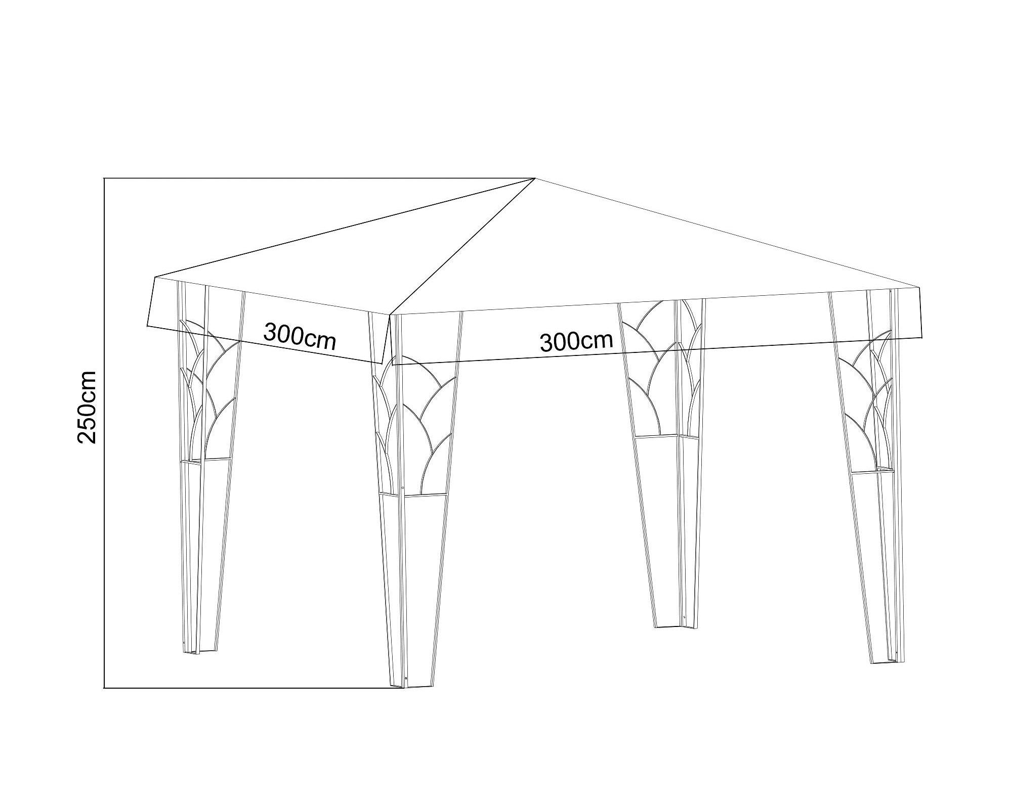 Pérgola 3x3 m crudo Outzen-2