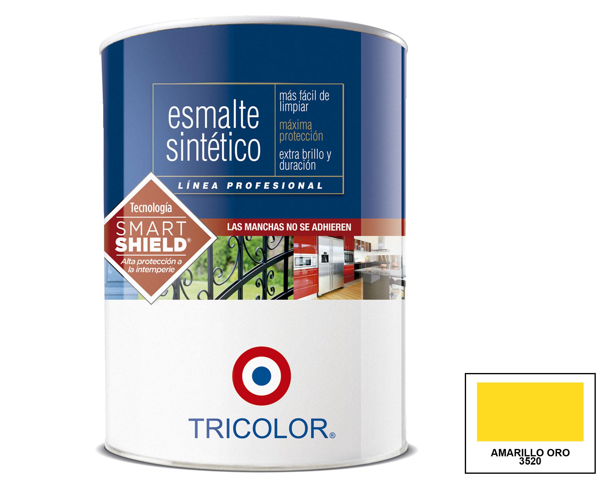 Esmalte sintético 400 ml Profesional amarillo oro brillante Tricolor-0