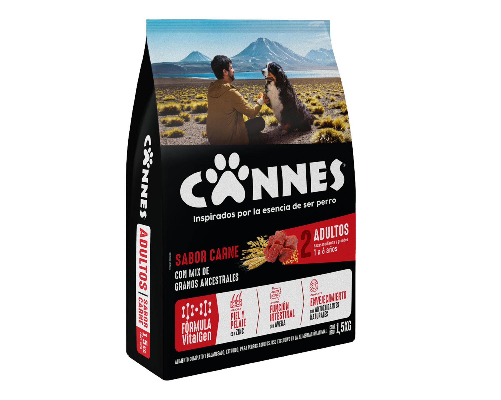 Alimento perro 3 kg Premium carne, pollo y cereales Cannes-0
