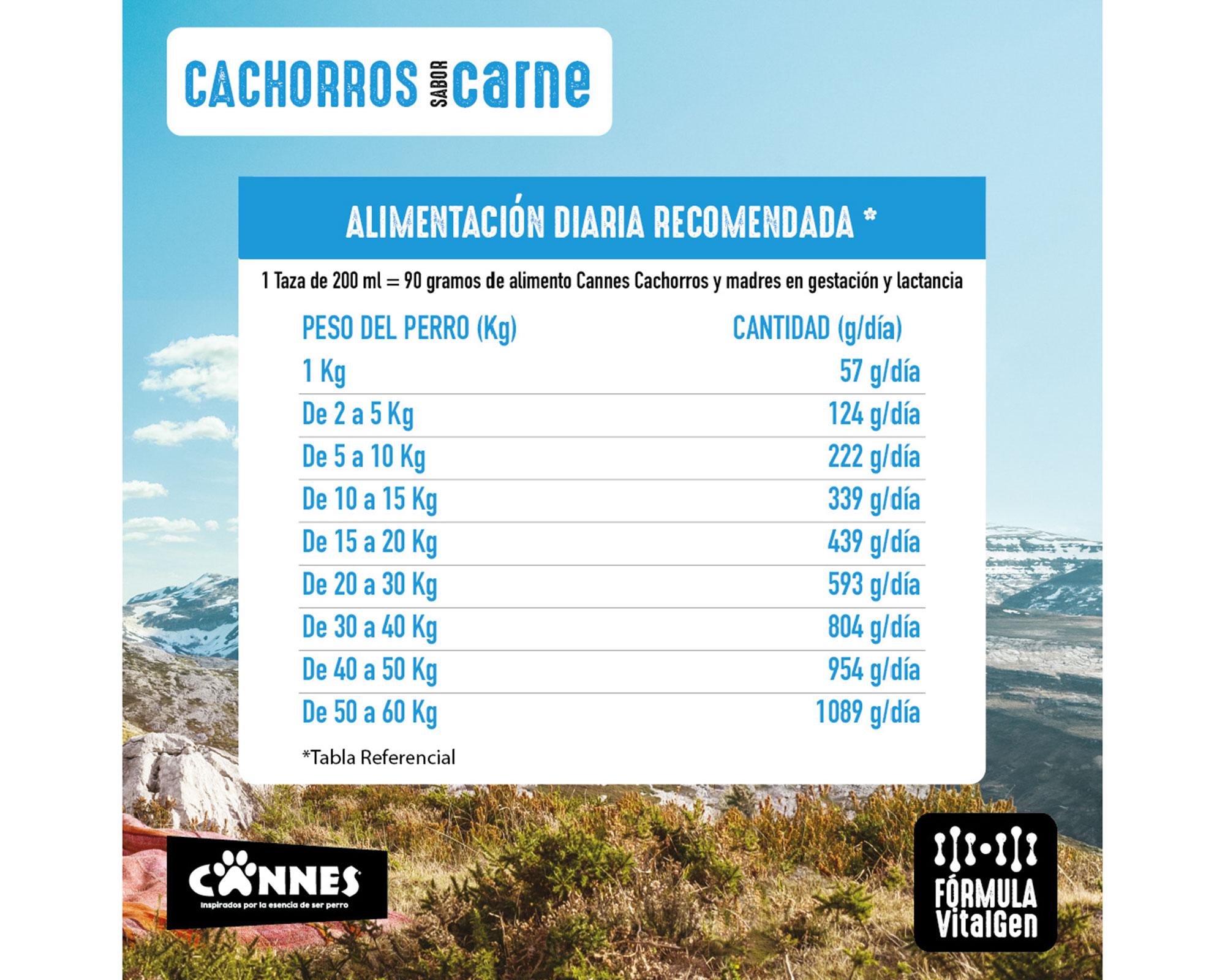 Alimento cachorro 3 kg raza mediana grande carne leche Cannes-2