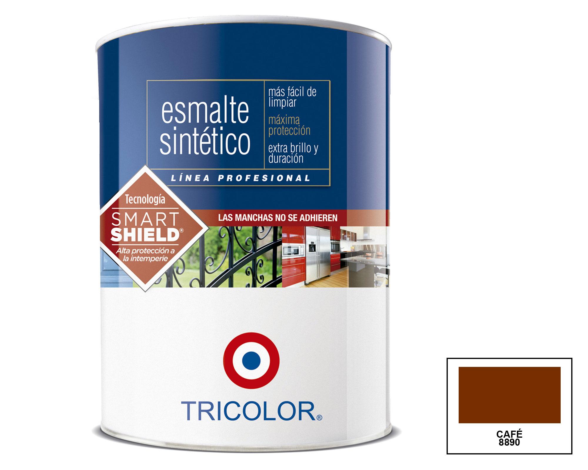 Esmalte sintético 400 ml Profesional café brillante Tricolor-0