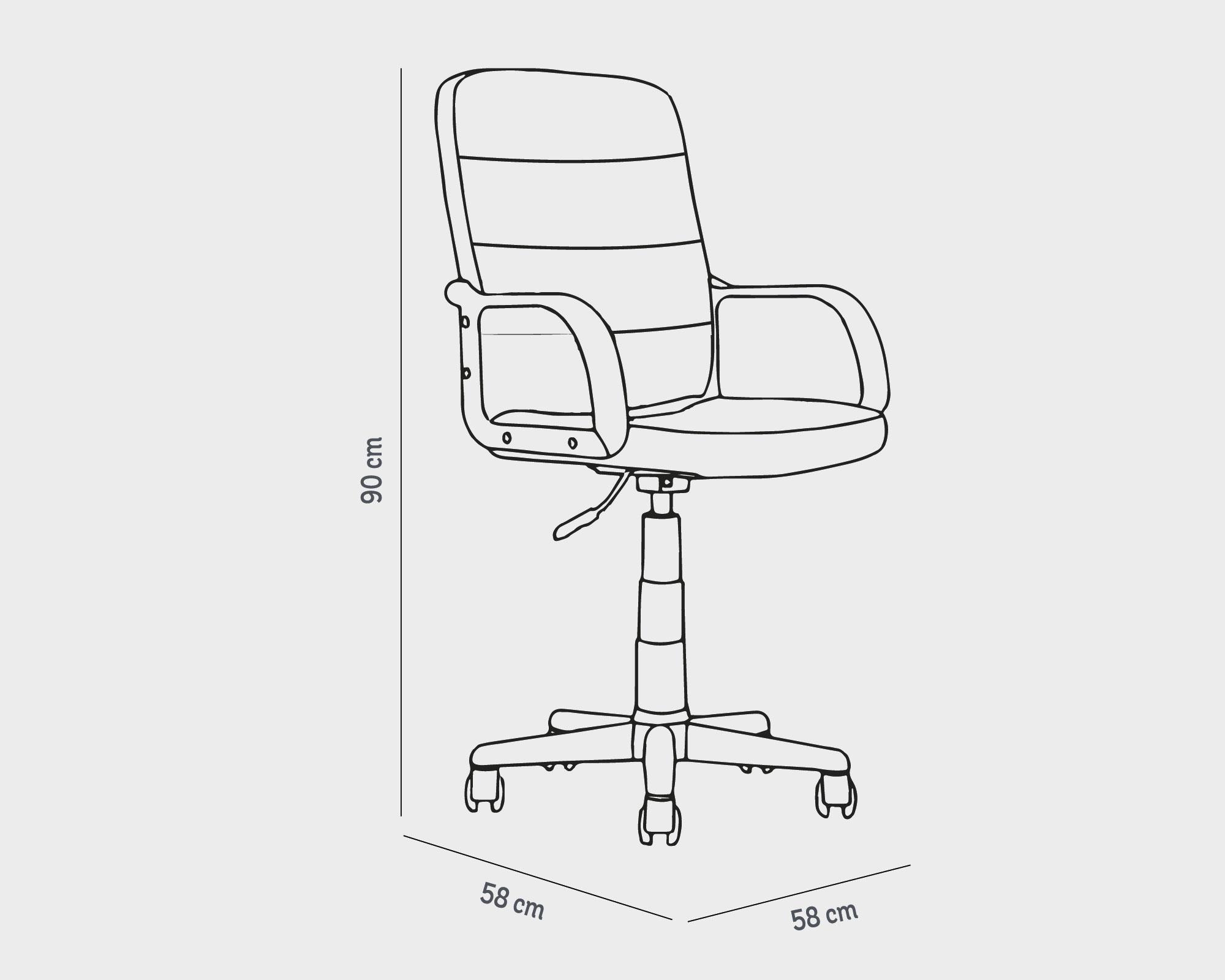 Silla de escritorio ejecutiva gas 2013 negro M+Design-4