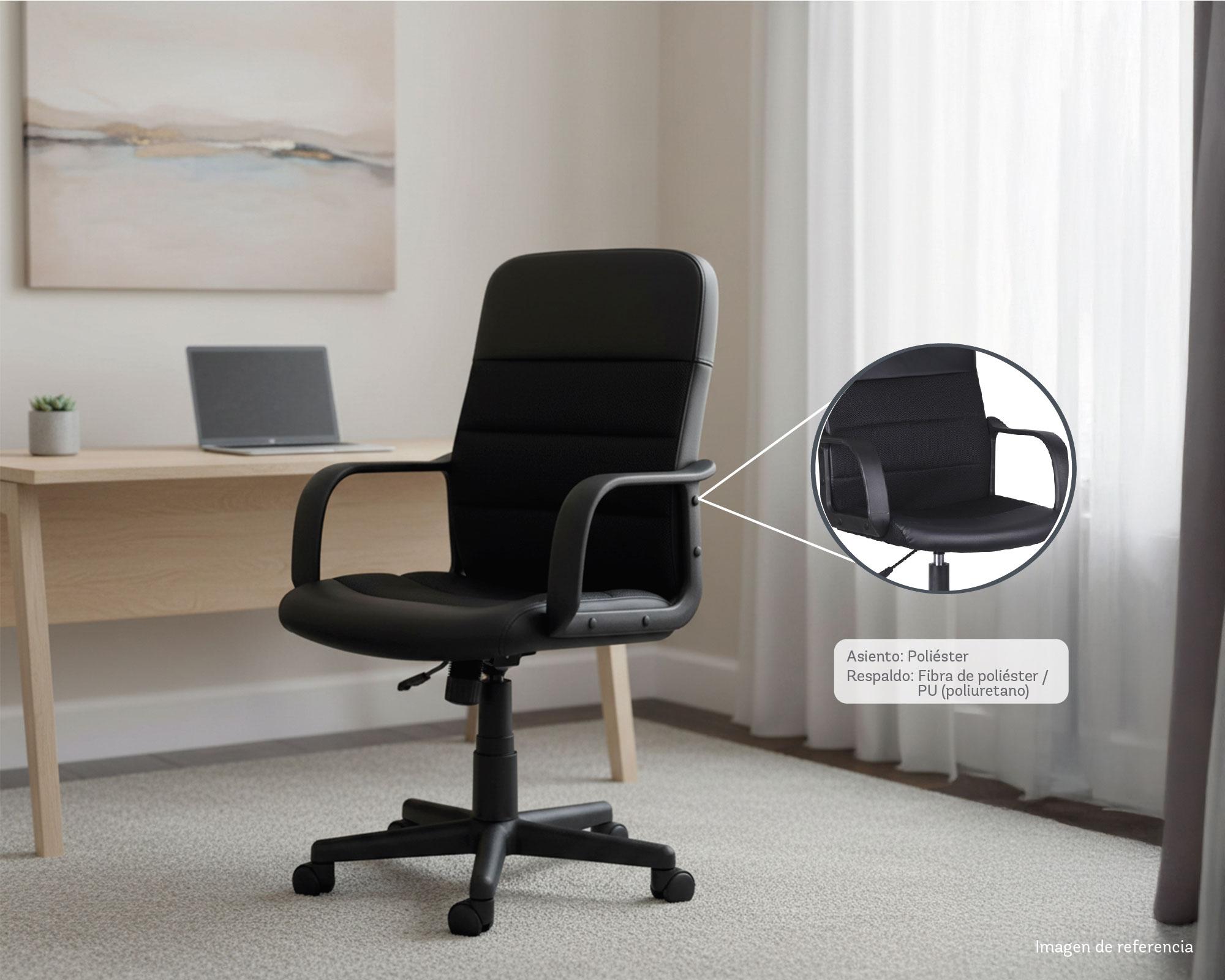 Silla de escritorio ejecutiva gas 2013 negro M+Design-3