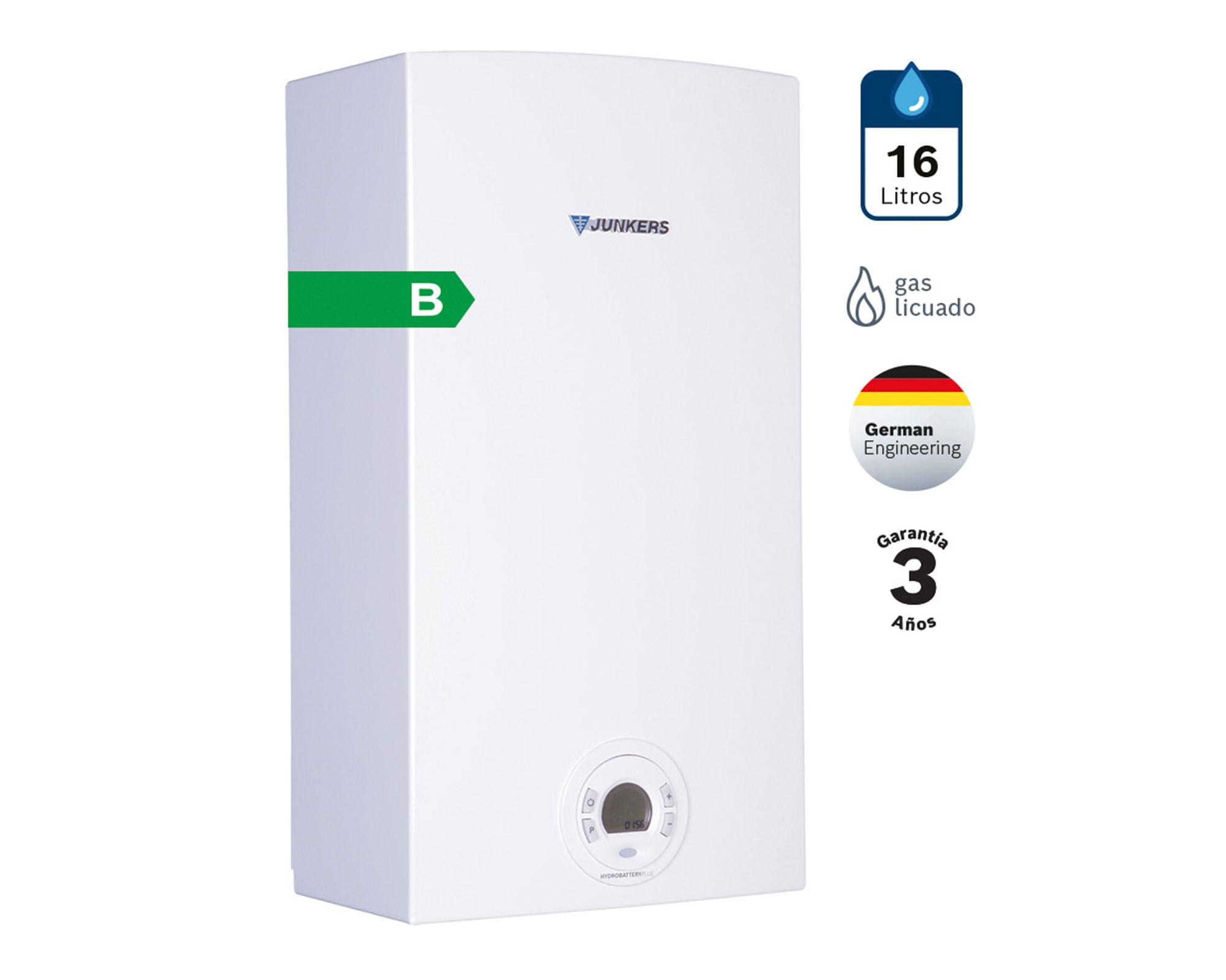 Calefont tiro natural 16 lt gas licuado WTD16 Junkers-2