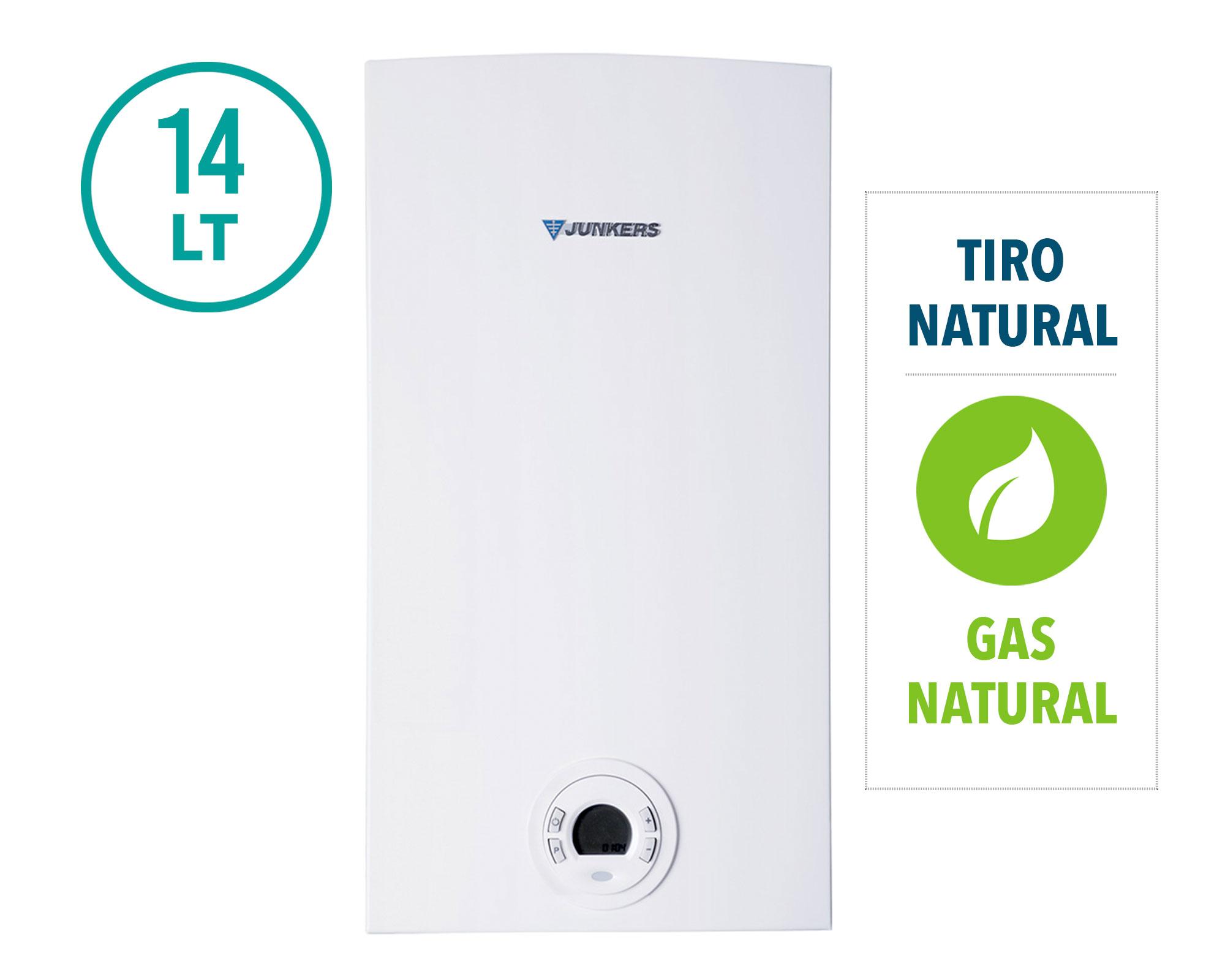 Calefont tiro natural 14 lt gas natural WTD14 Junkers-1
