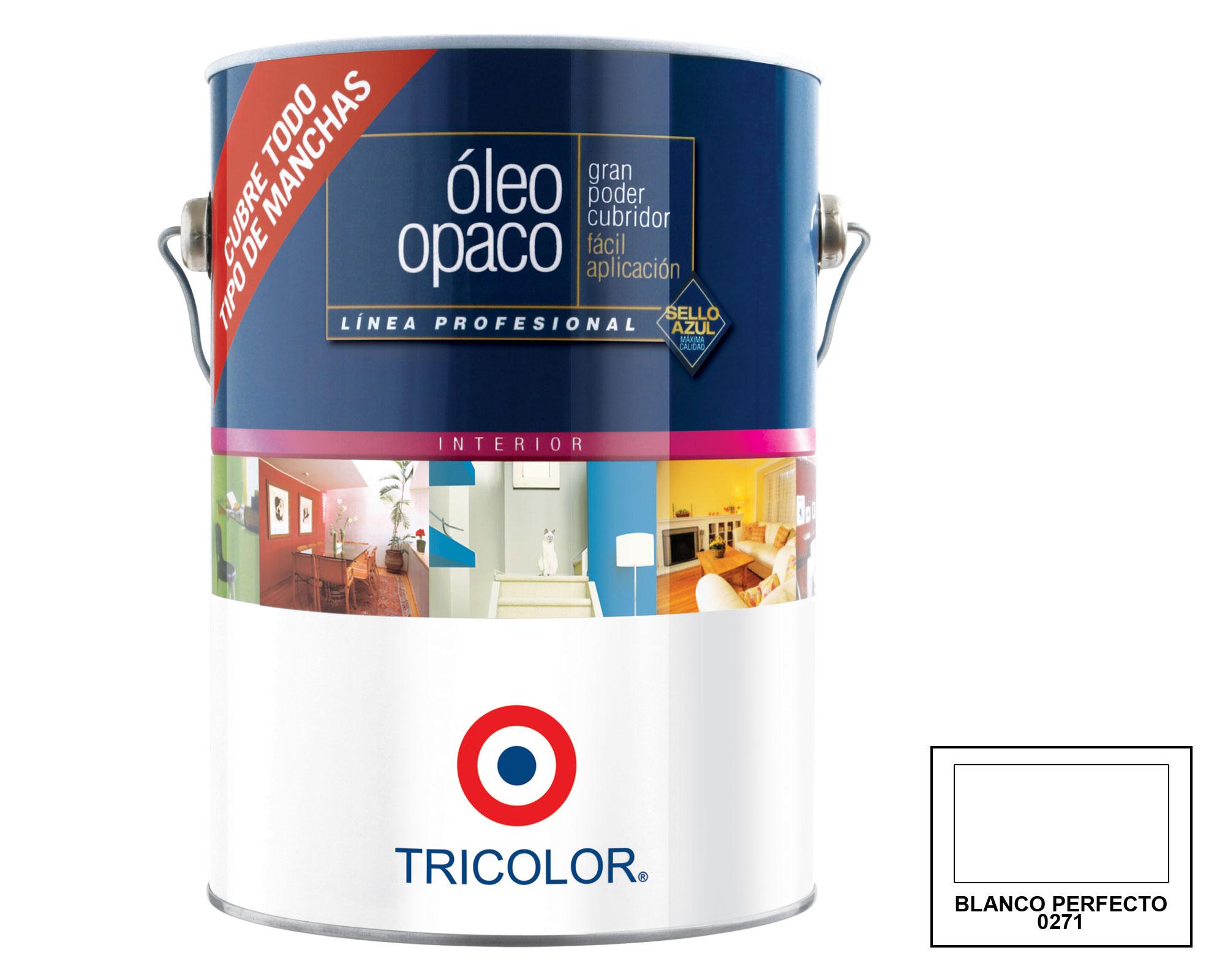 Óleo 1 galón Profesional blanco mate Tricolor-0