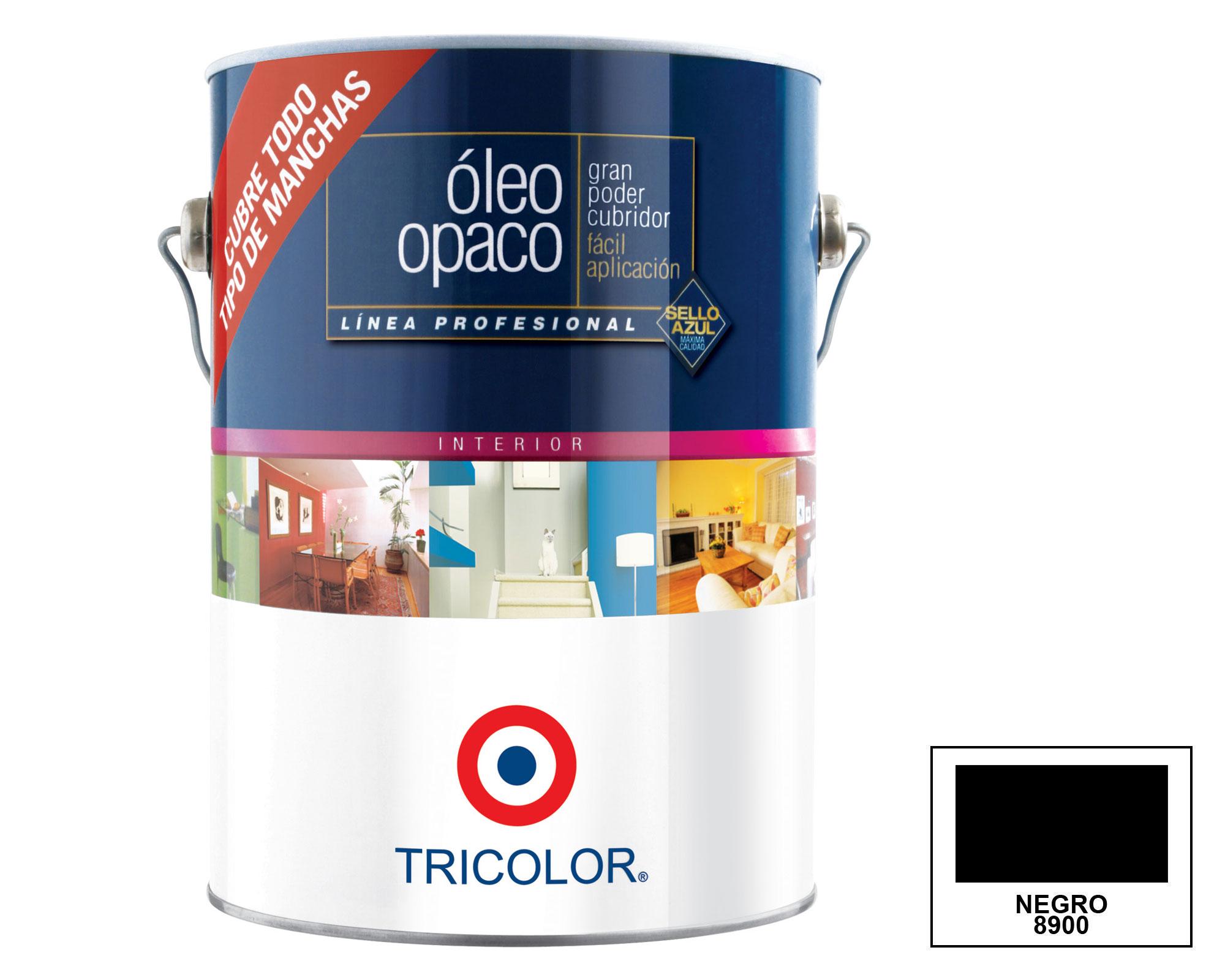 Óleo 1 galón Profesional negro mate Tricolor-0