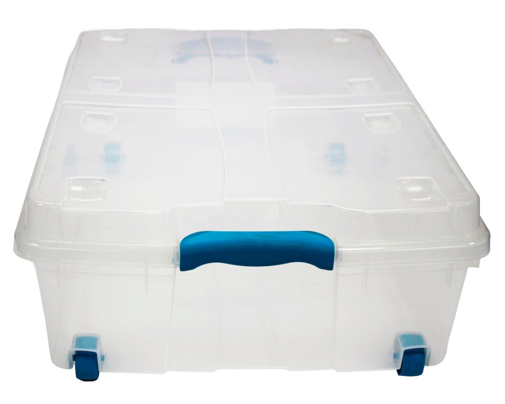 Caja organizadora 32 litros Rollbox transparente Wenco-2