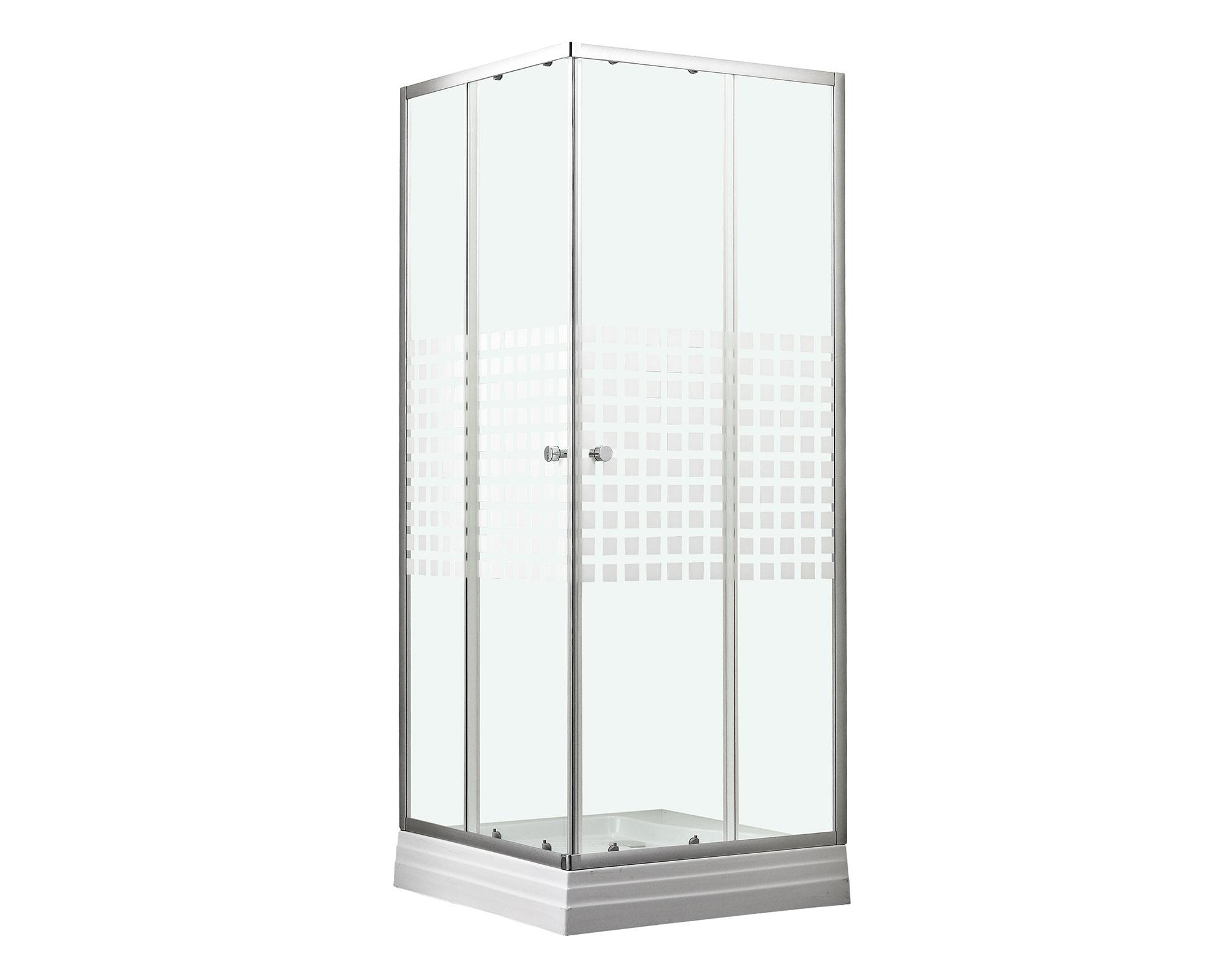 Shower 200x80x80 cm mosaico blanco Vessanti-0